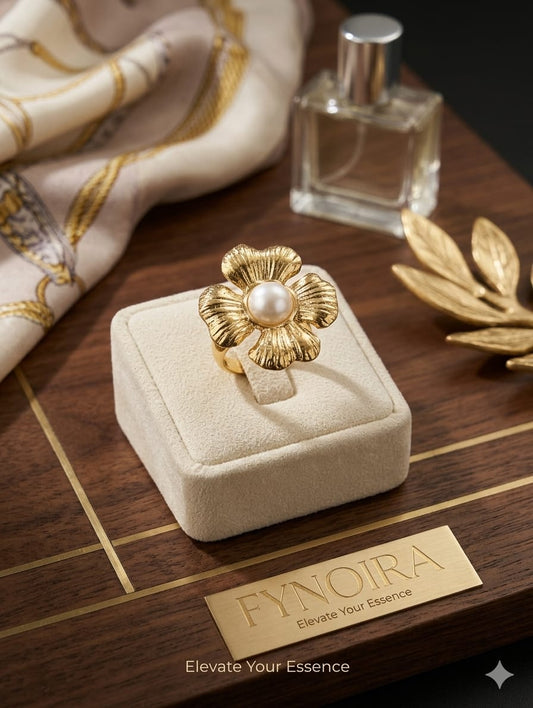 Pearl flower ring