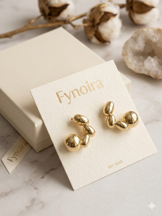 chunky gold balloon earrings