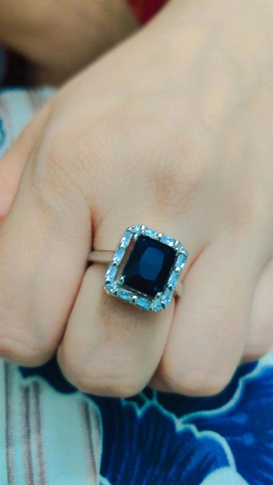 Square stone ring