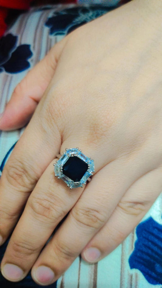 Square stone ring